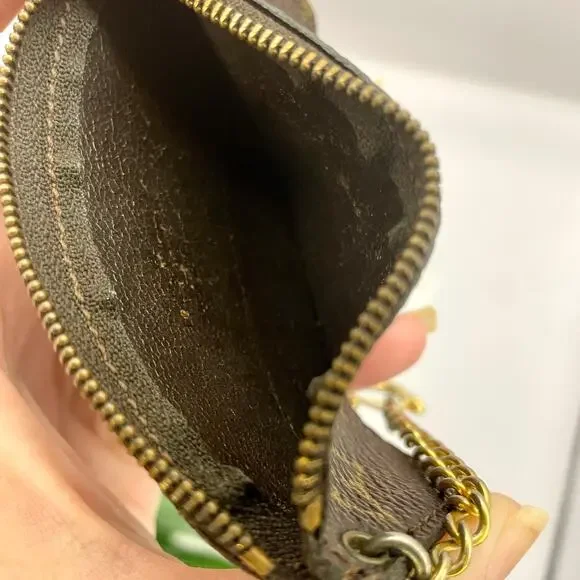 Louis Vuitton RARE Pochette Cles Key Pouch Vintage 1st Edition Monogram Keychain - Picture 9 of 9